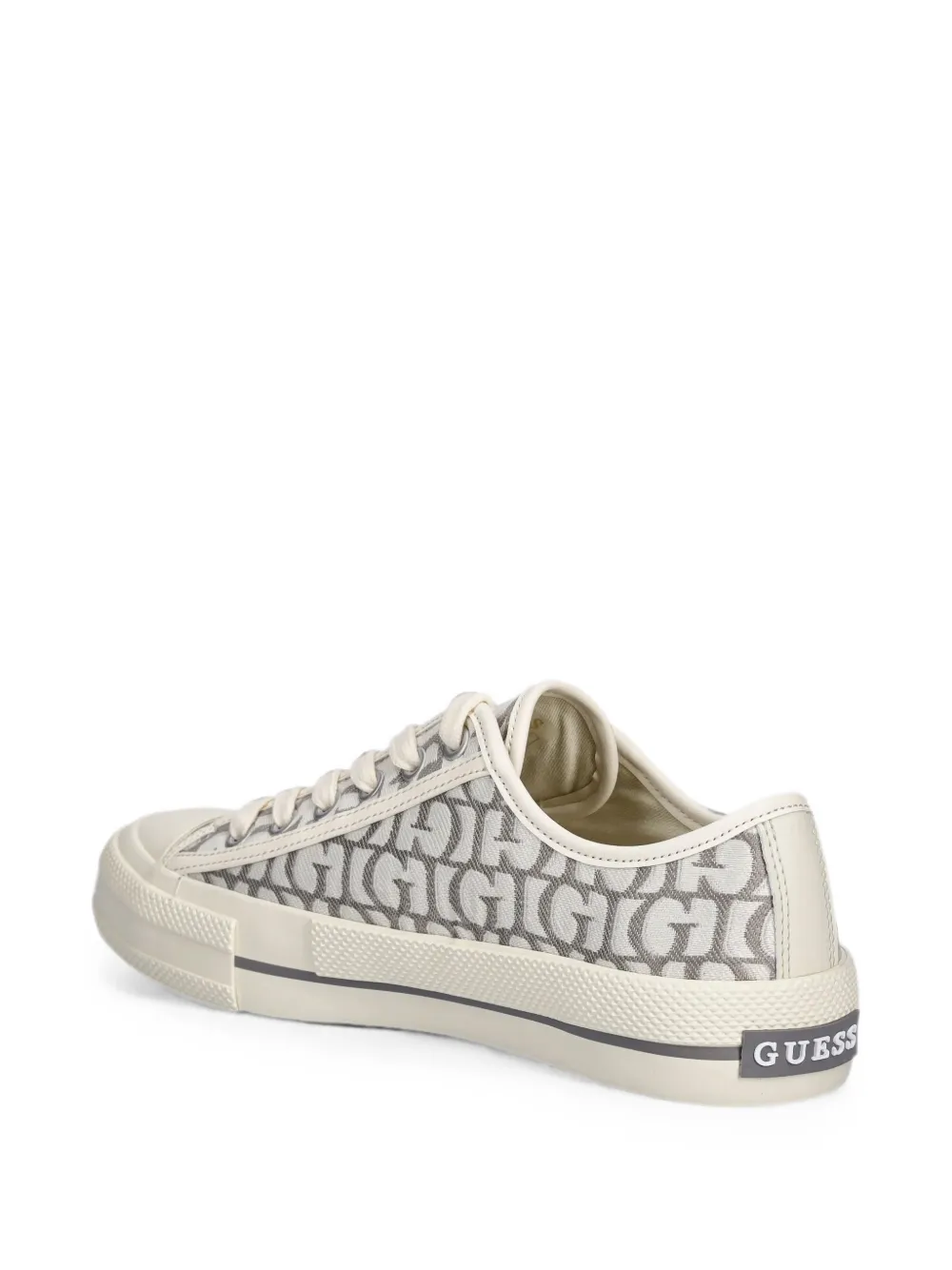 GUESS USA Carey logo-print lace-up sneakers Beige