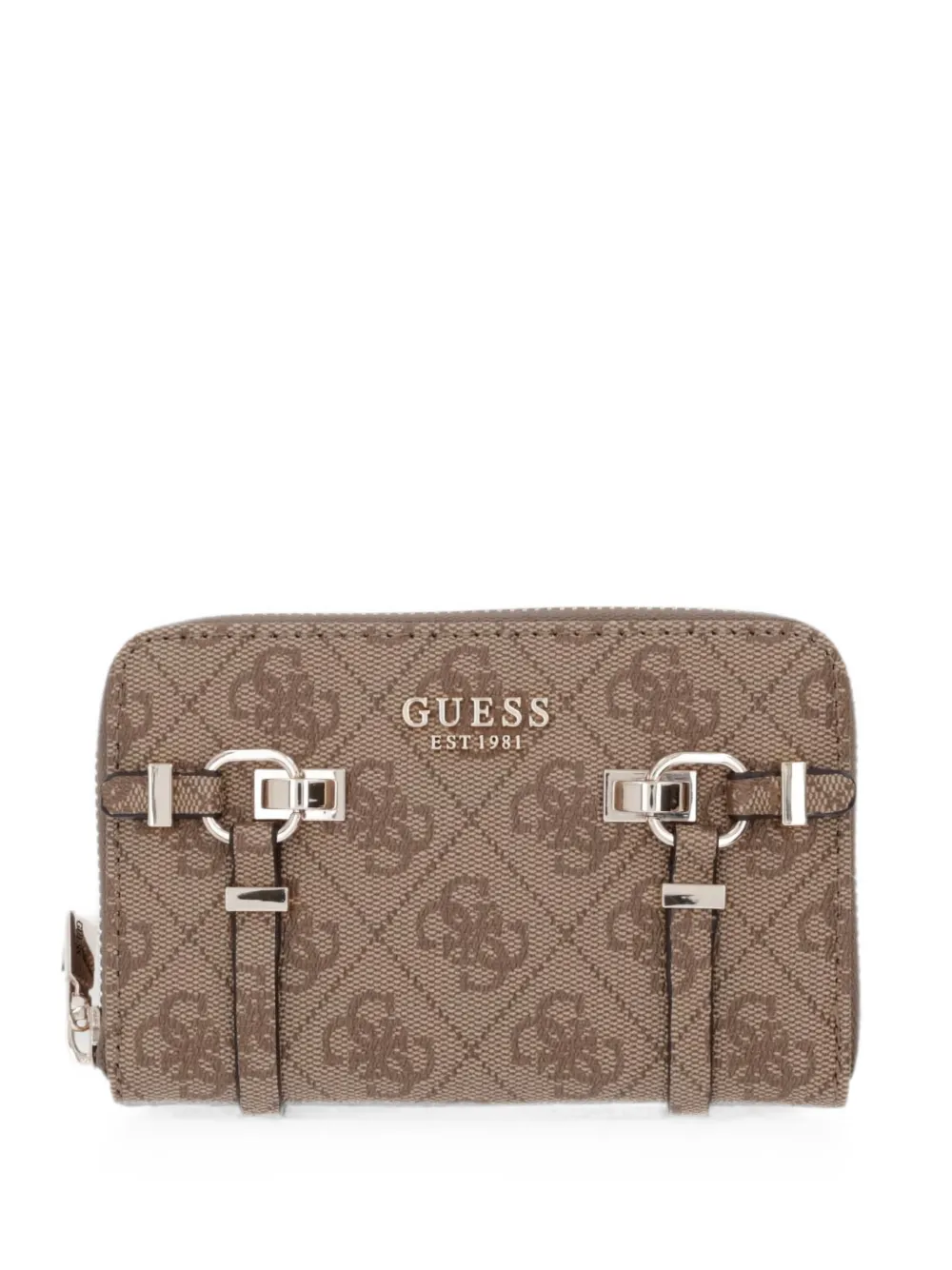 GUESS USA Leona 4G-monogram wallet - Marrone