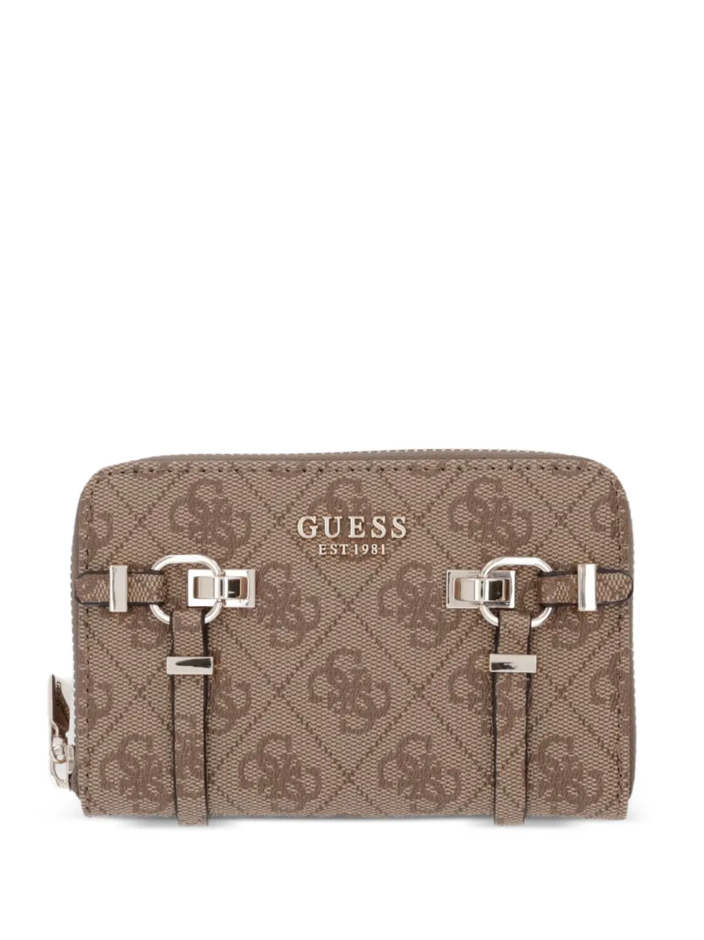 GUESS USA Leona 4G-monogram wallet - Marrone
