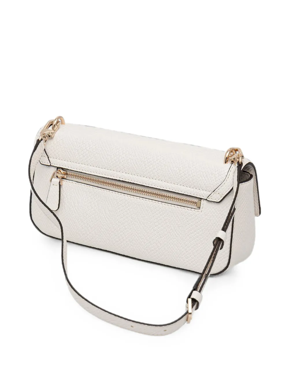 GUESS USA Schoudertas met slangen-effect en gespdetail Beige