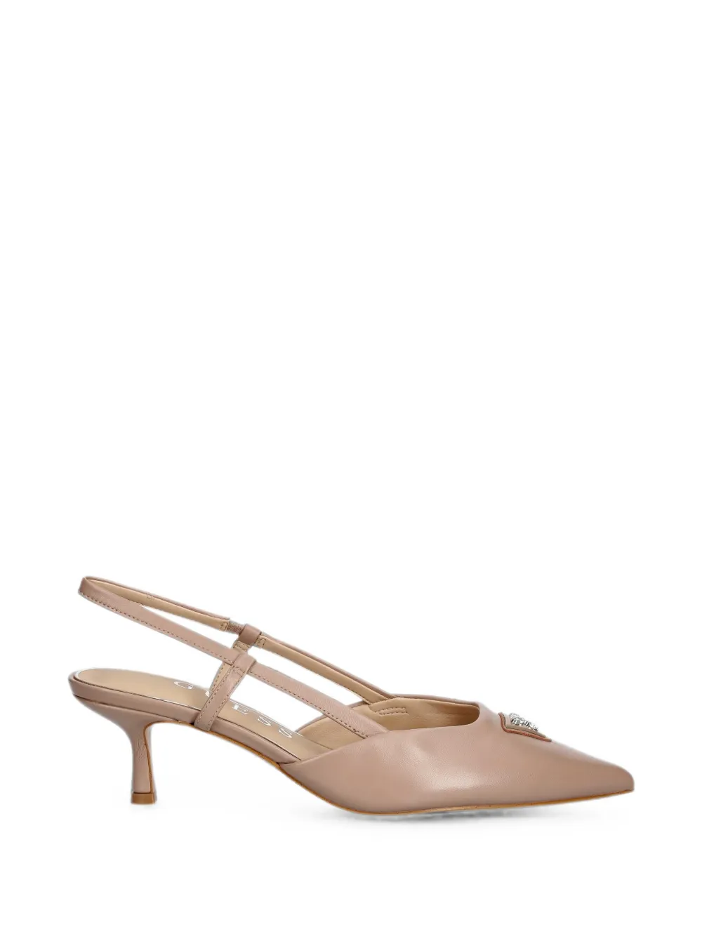 GUESS USA Yanno2 logo-plaque slingback pumps - Toni neutri