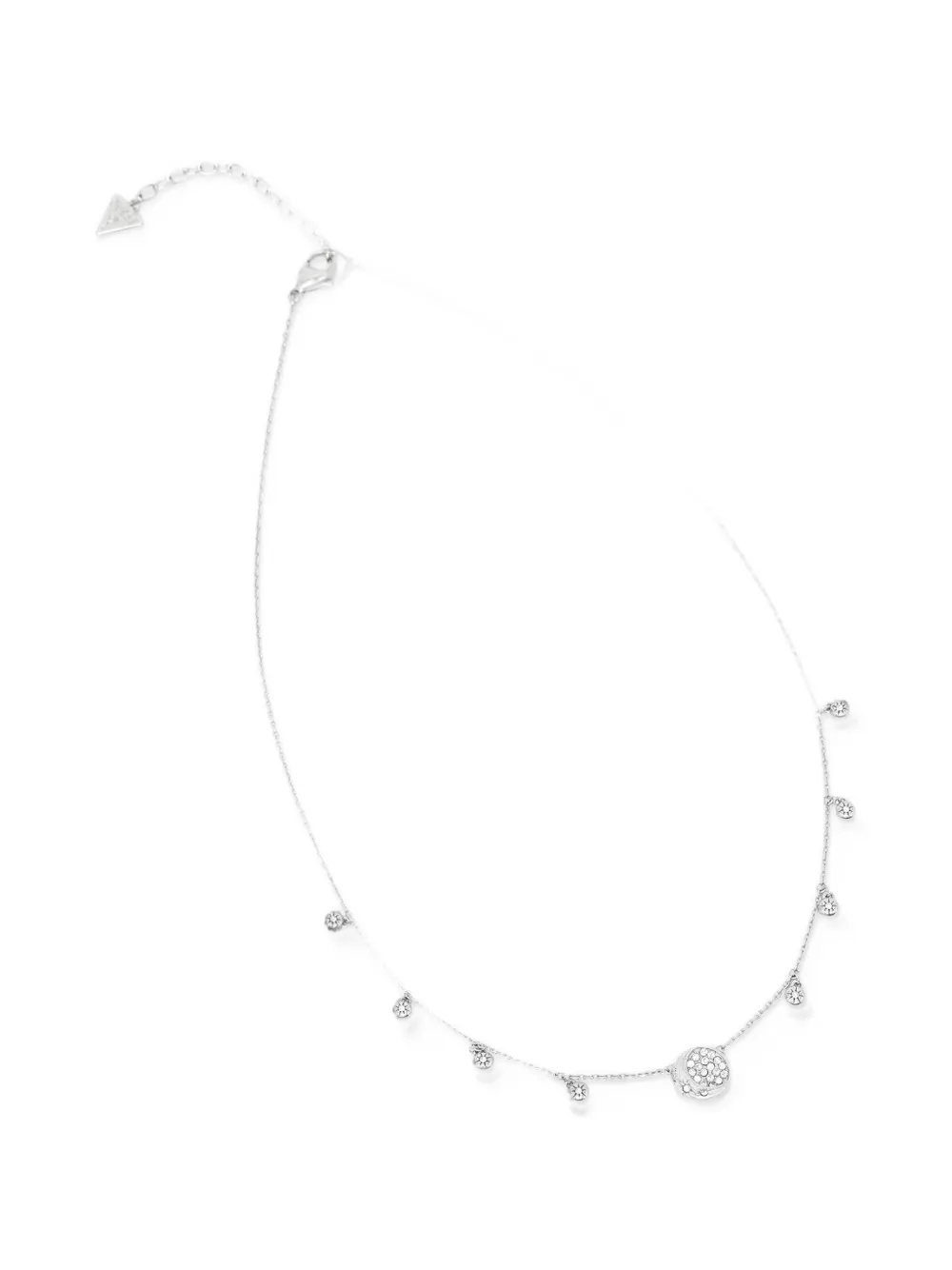 GUESS USA Aurora crystal-embellished charm necklace - Argento