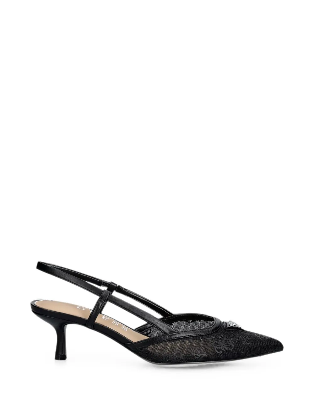 GUESS USA Yanno monogram-print logo-plaque pumps - Nero