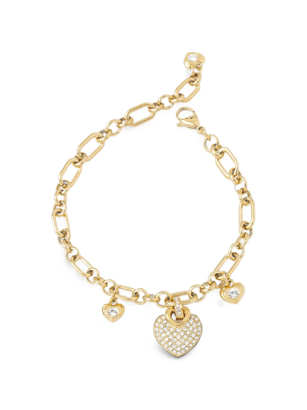 GUESS USA heart-charm cable-link bracelet - Gold