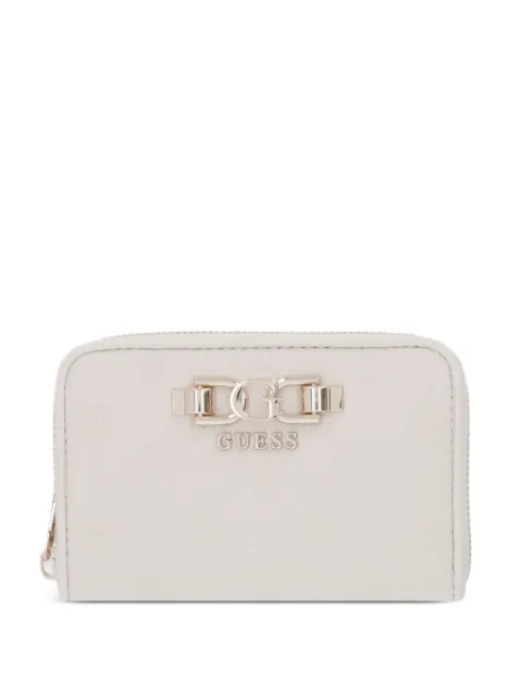GUESS USA Anise logo-embossed zip-around wallet