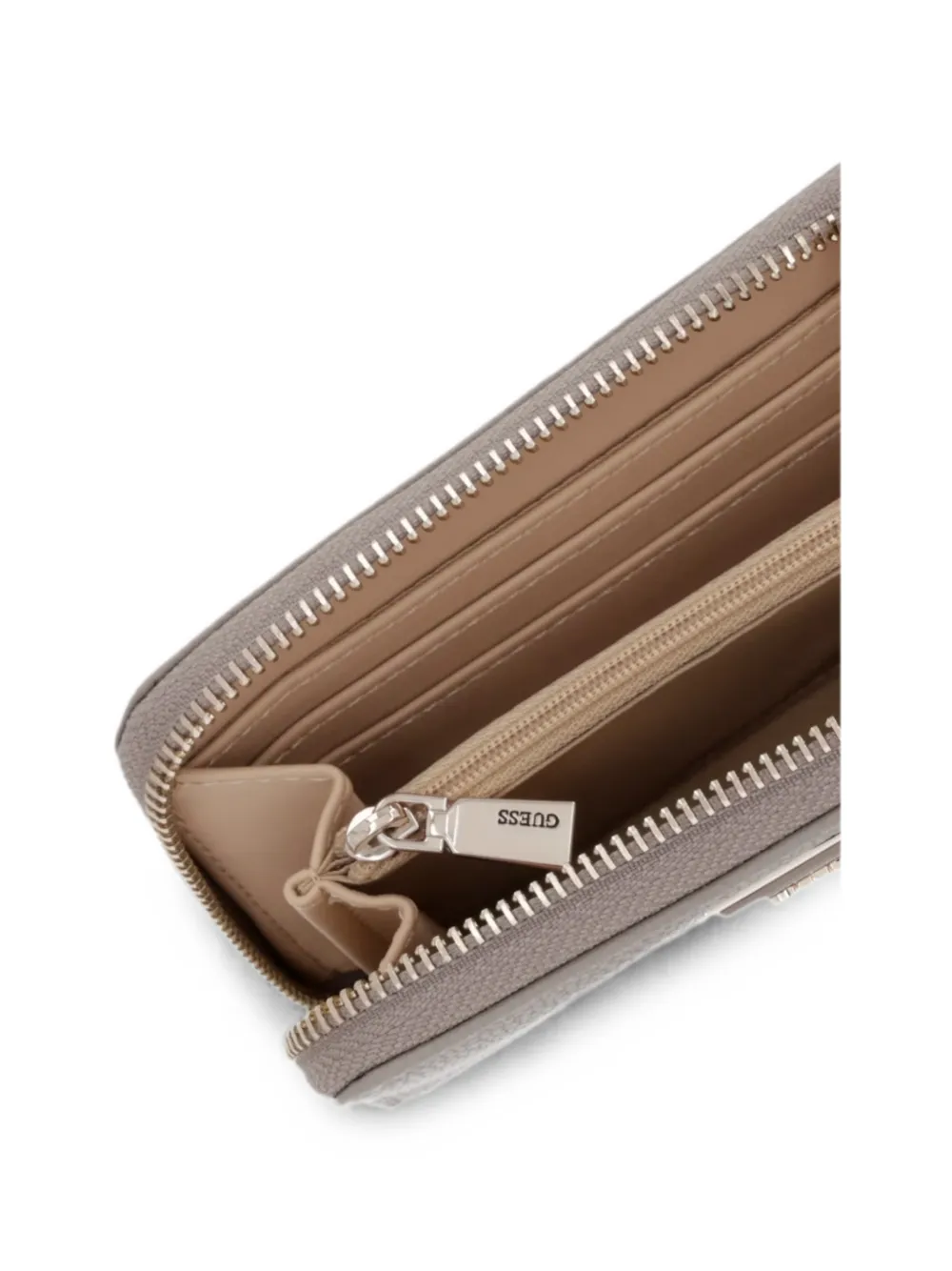 GUESS USA Laurel portemonnee met logoplakkaat en bewerkt effect Beige