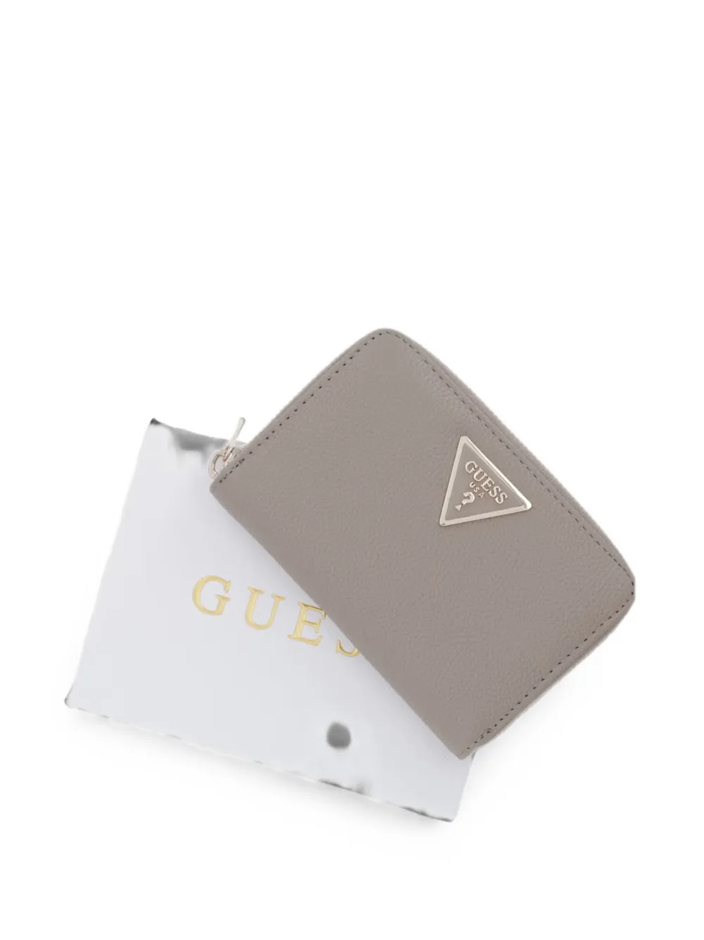 GUESS USA Laurel portemonnee met logoplakkaat en bewerkt effect Beige
