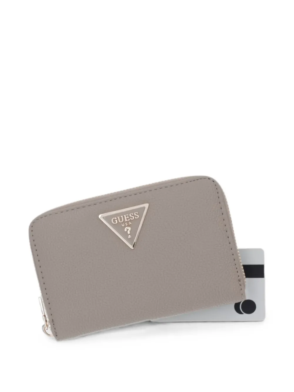 GUESS USA Laurel portemonnee met logoplakkaat en bewerkt effect Beige