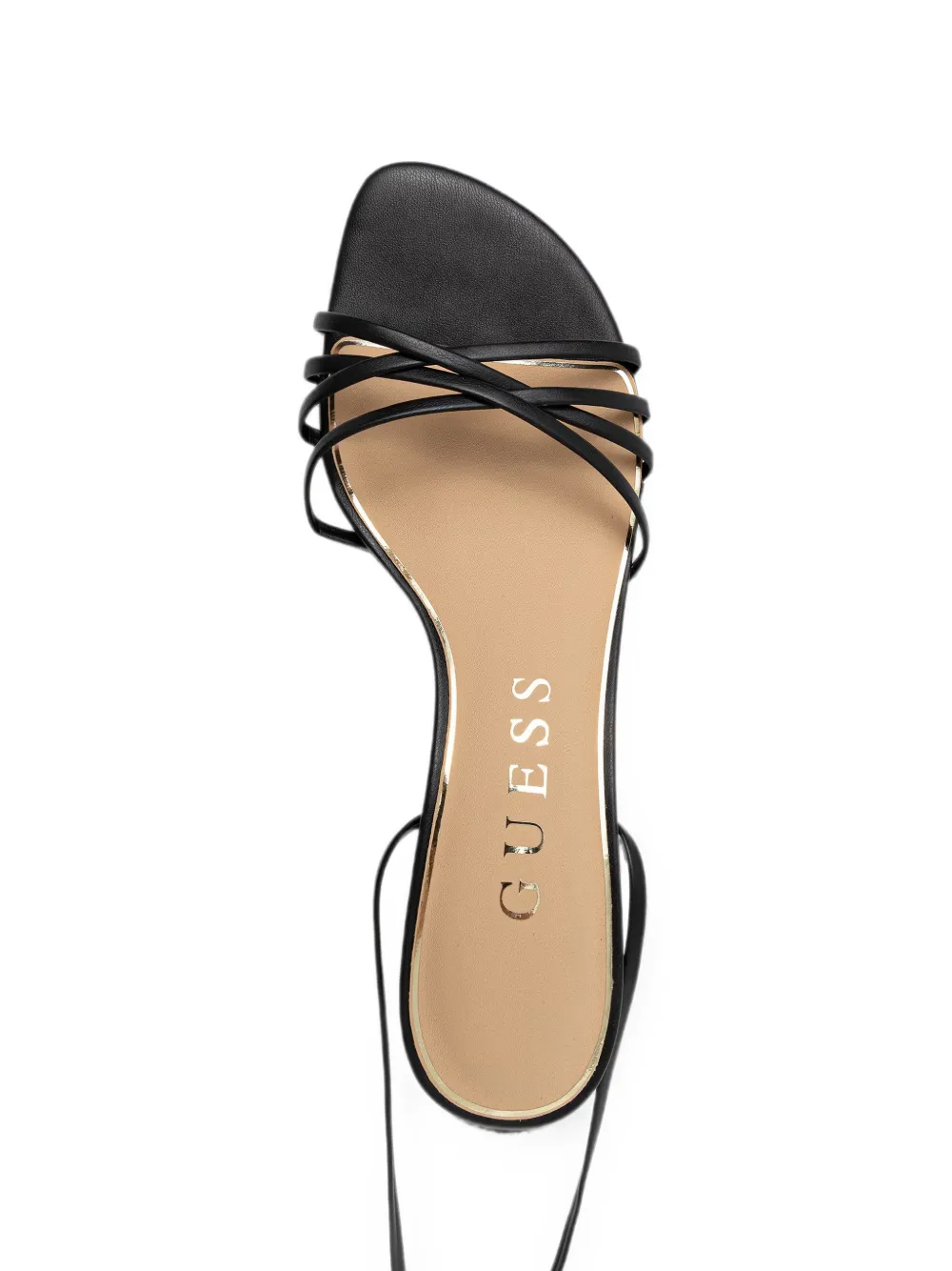 GUESS USA Garsie strappy lace-up sandals Zwart