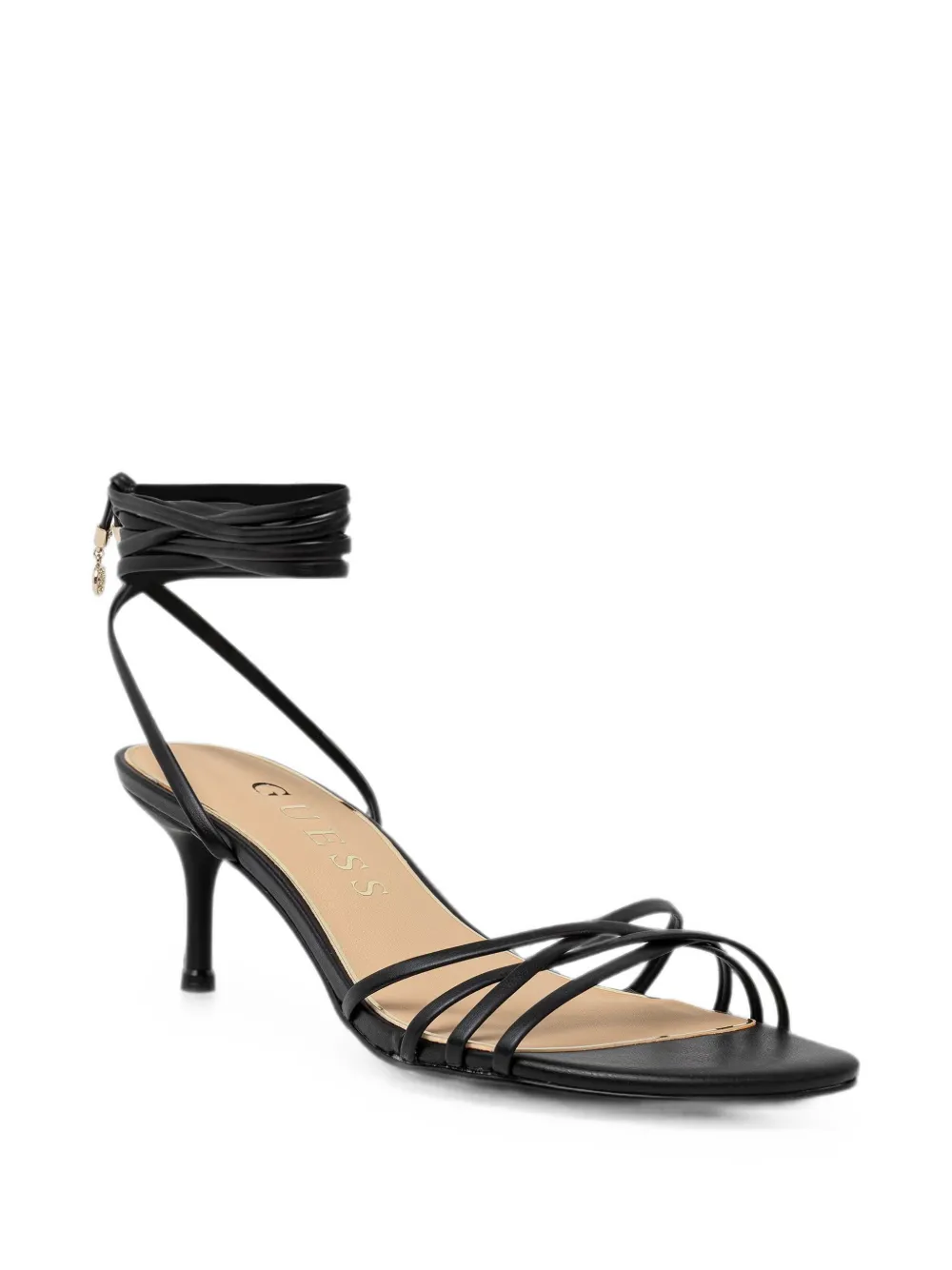 GUESS USA Garsie strappy lace-up sandals Zwart
