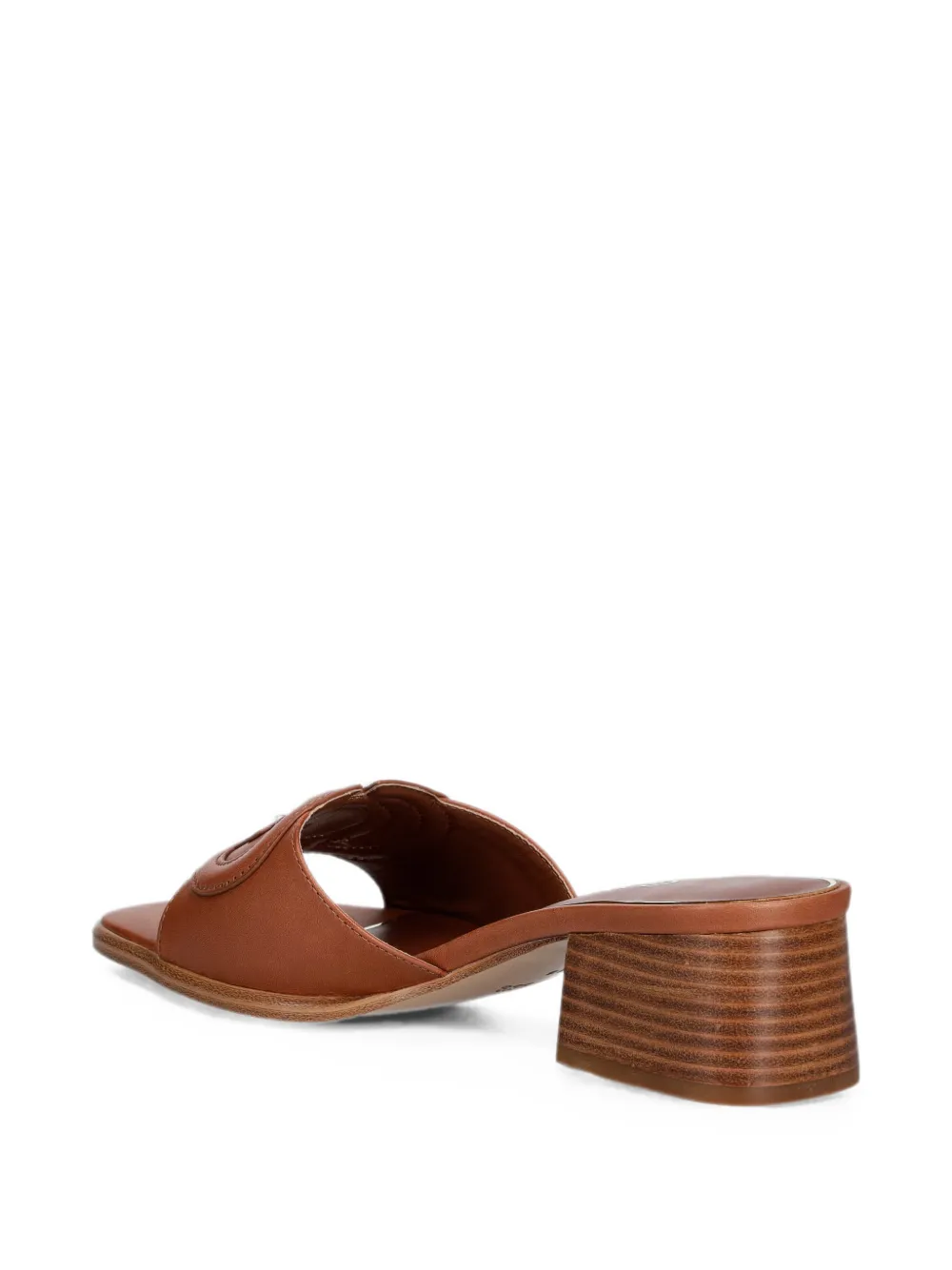 GUESS USA Cerinna sandalen met blokhak en logo-patch Bruin