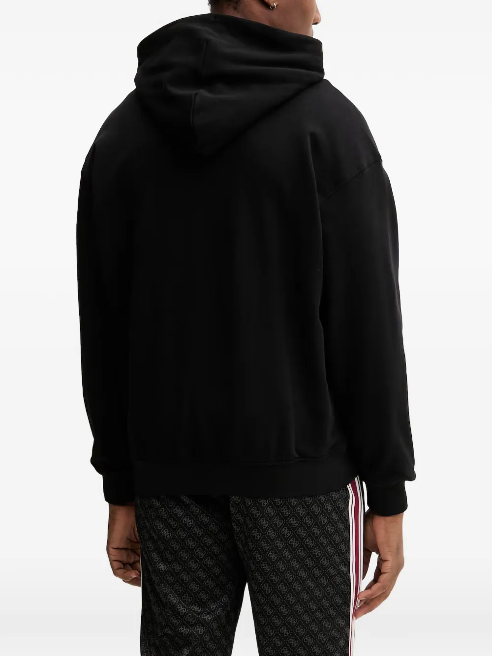 GUESS USA Hoodie met logoprint en trekkoord Zwart