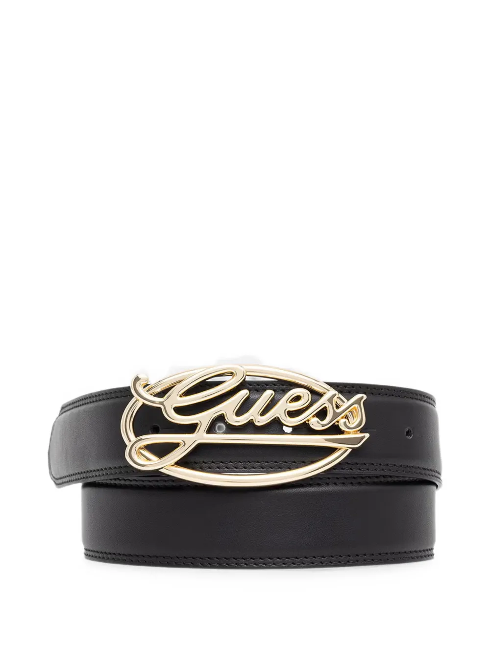 GUESS USA logo-plaque belt - Nero