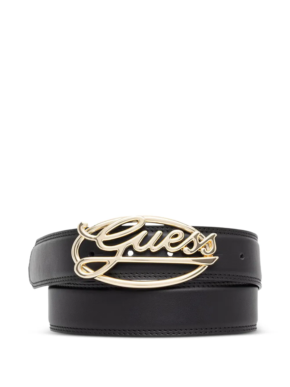 GUESS USA logo-plaque belt - Nero