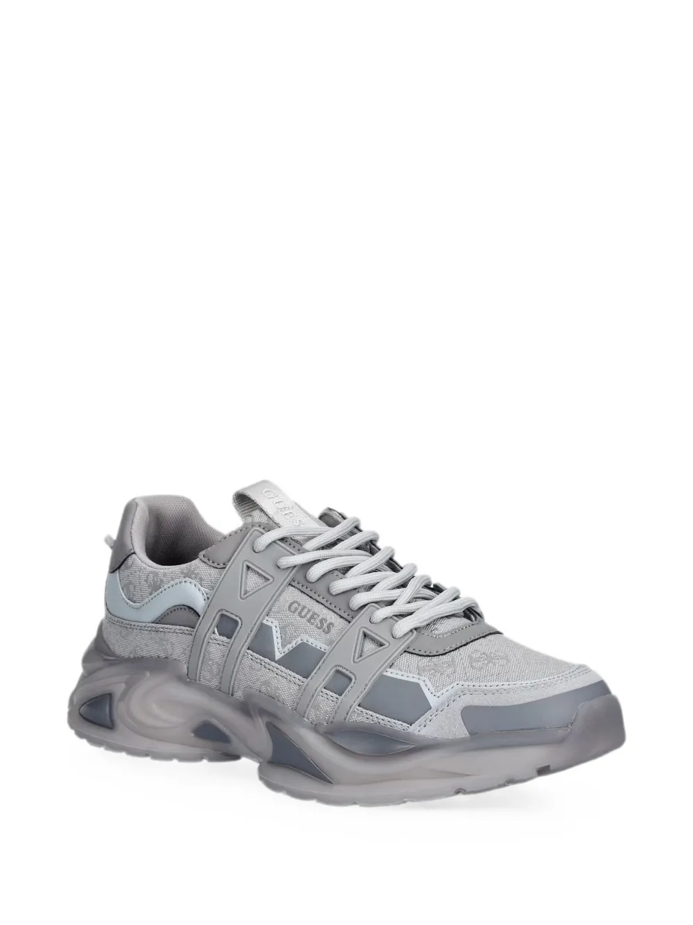 GUESS USA Belluno logo-print panelled sneakers Grijs