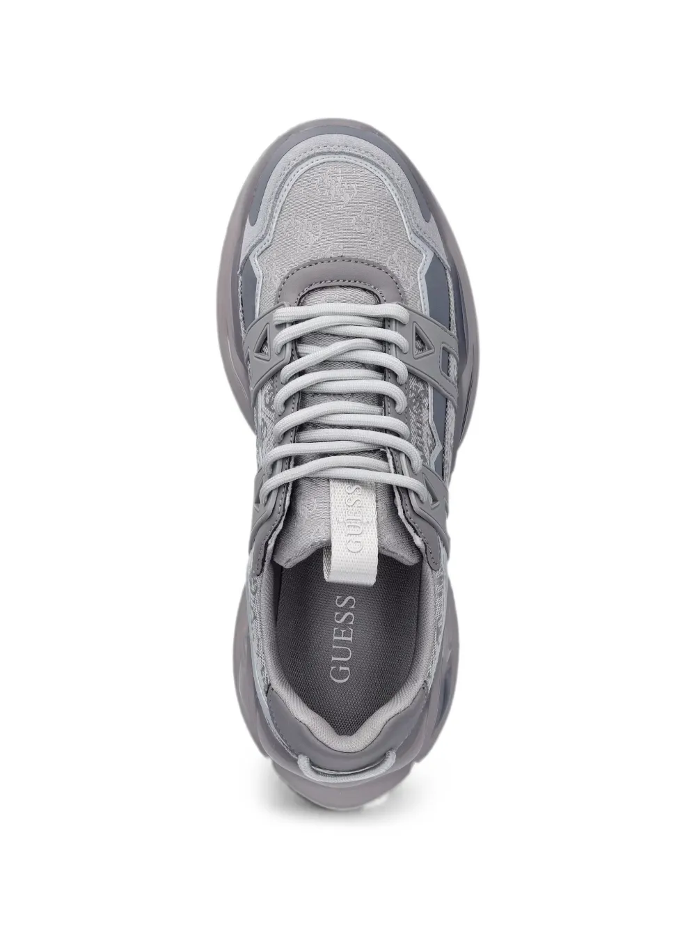 GUESS USA Belluno logo-print panelled sneakers Grijs