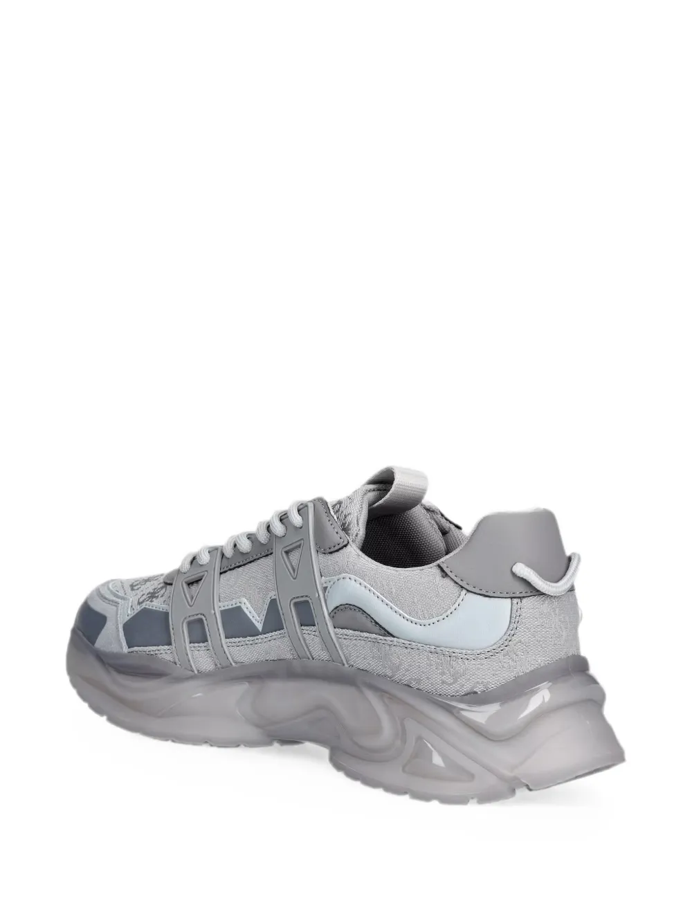 GUESS USA Belluno logo-print panelled sneakers Grijs