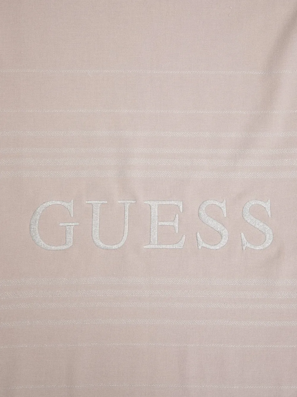 GUESS USA Strandlaken met geborduurd logo en franje Beige