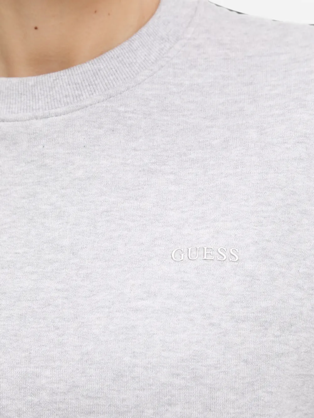 GUESS USA Trui met geborduurd logo en verlaagde schouders Grijs