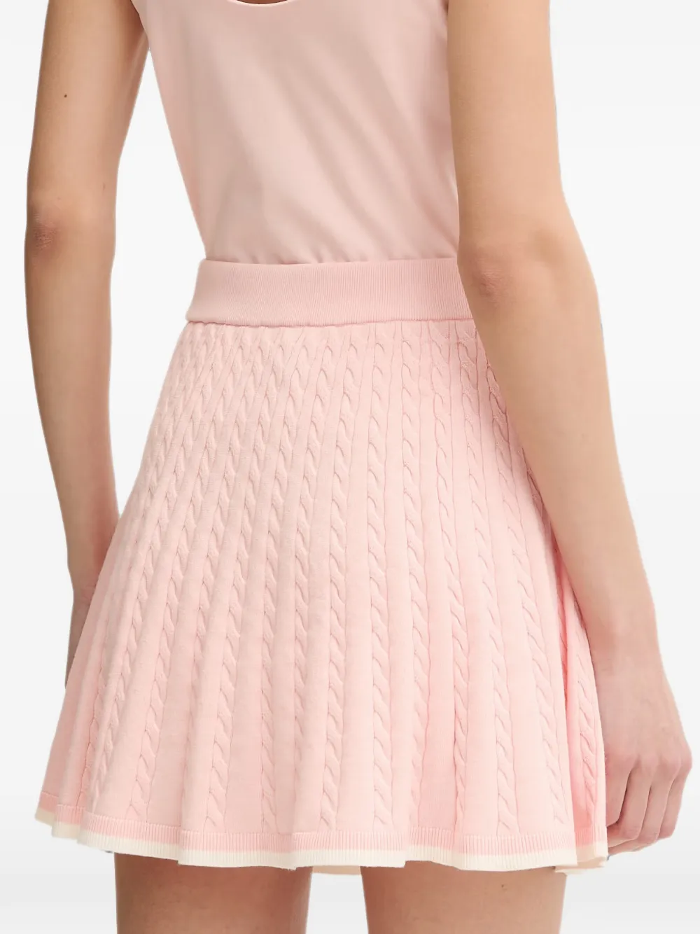 GUESS USA Kabelgebreide mini-plooirok Roze