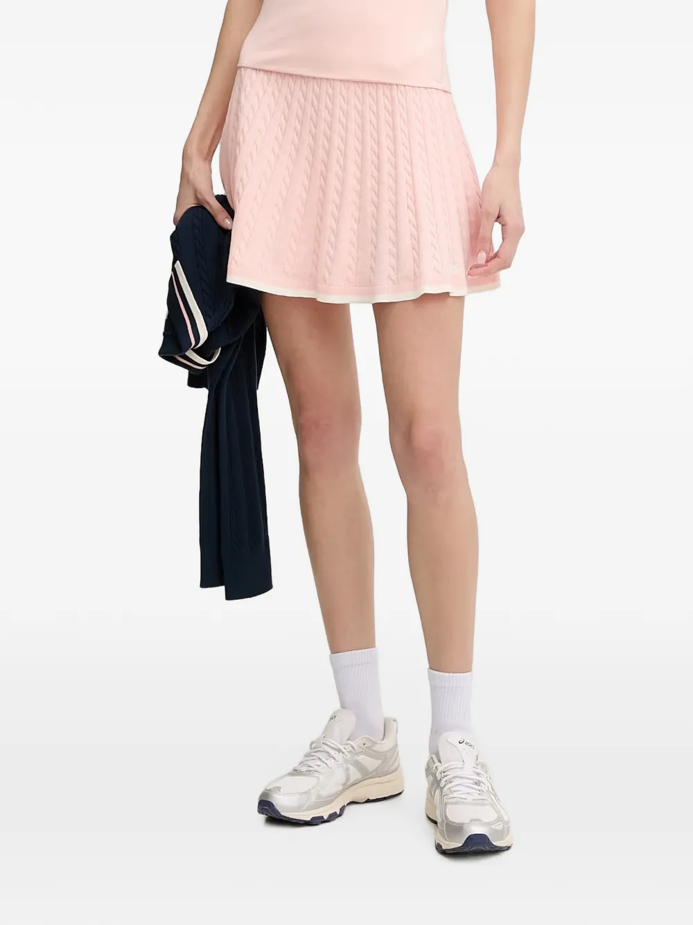 GUESS USA cable-knit pleated mini skirt - Rosa
