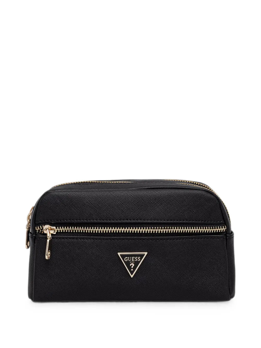 GUESS USA logo-plaque make up bag - Nero