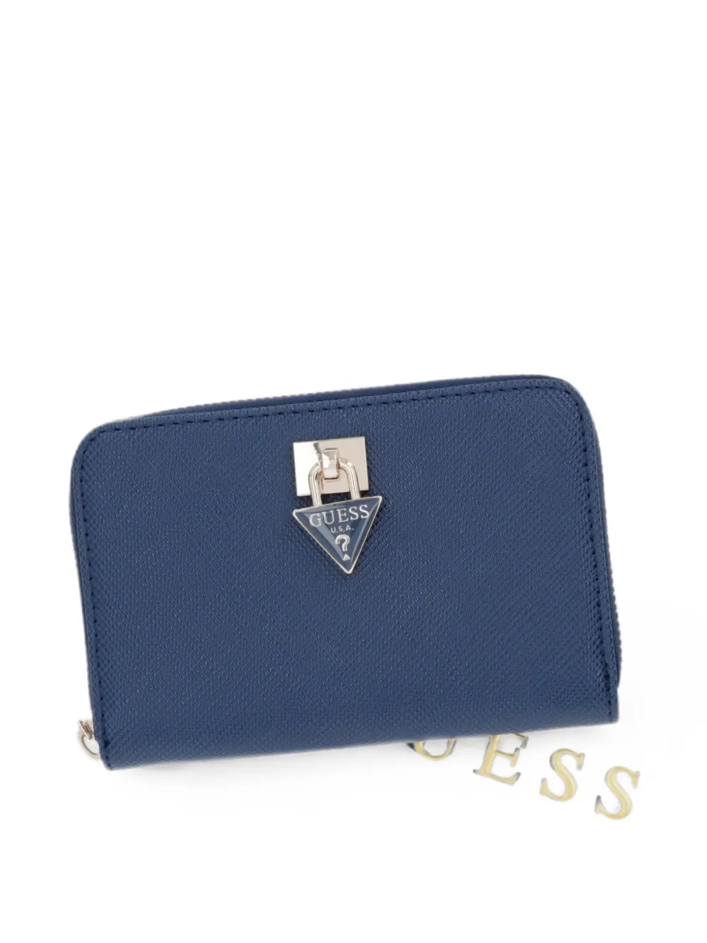 GUESS USA Patsie portemonnee met logoplakkaat en rits Blauw