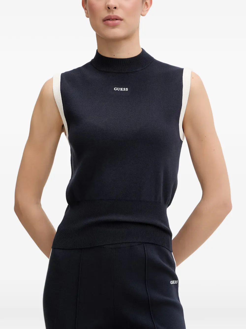 GUESS USA logo-print sleeveless top - Blu