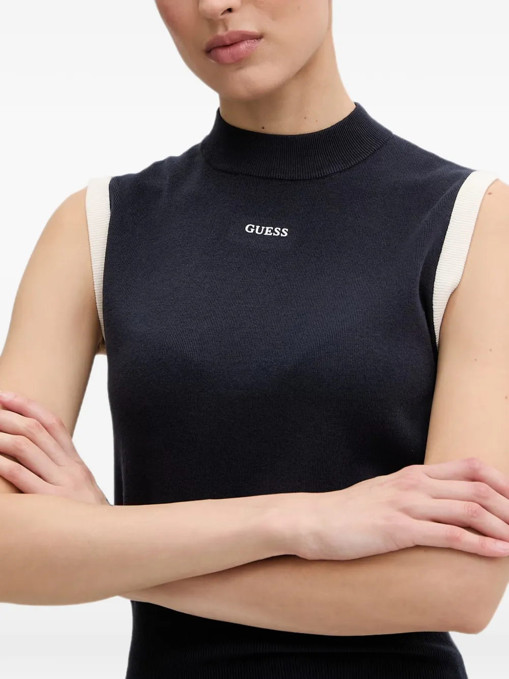 GUESS USA Top met logoprint Blauw