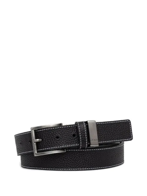 GUESS USA pebbled contrast-stitch belt