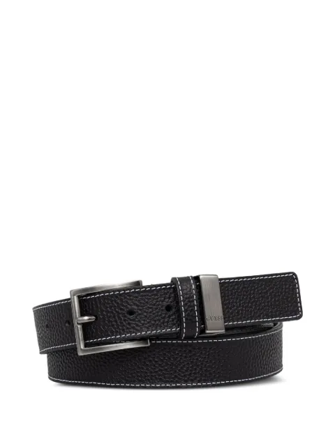 GUESS USA pebbled contrast-stitch belt