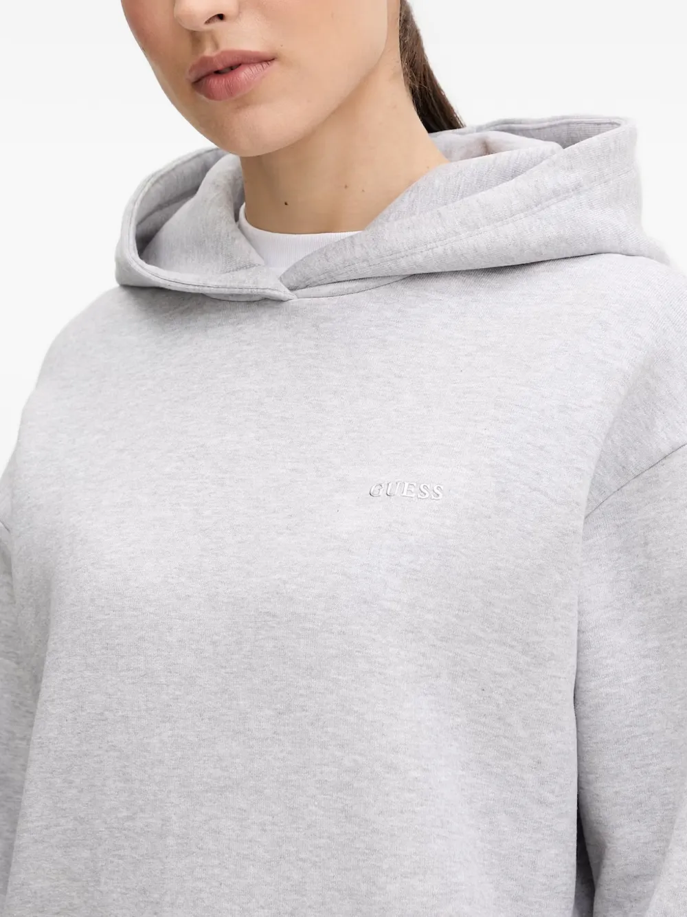 GUESS USA Hoodie met geborduurd logo Grijs