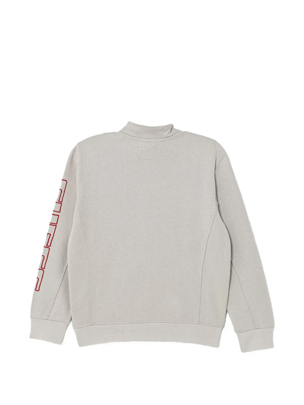 guess kids logo-patch zip-up sweatshirt Grijs