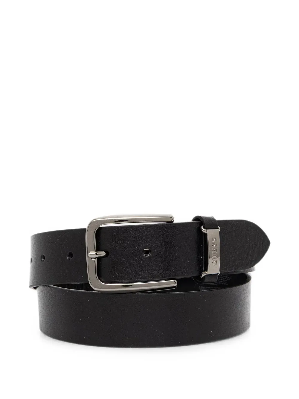 GUESS USA logo-plaque buckle belt - Nero