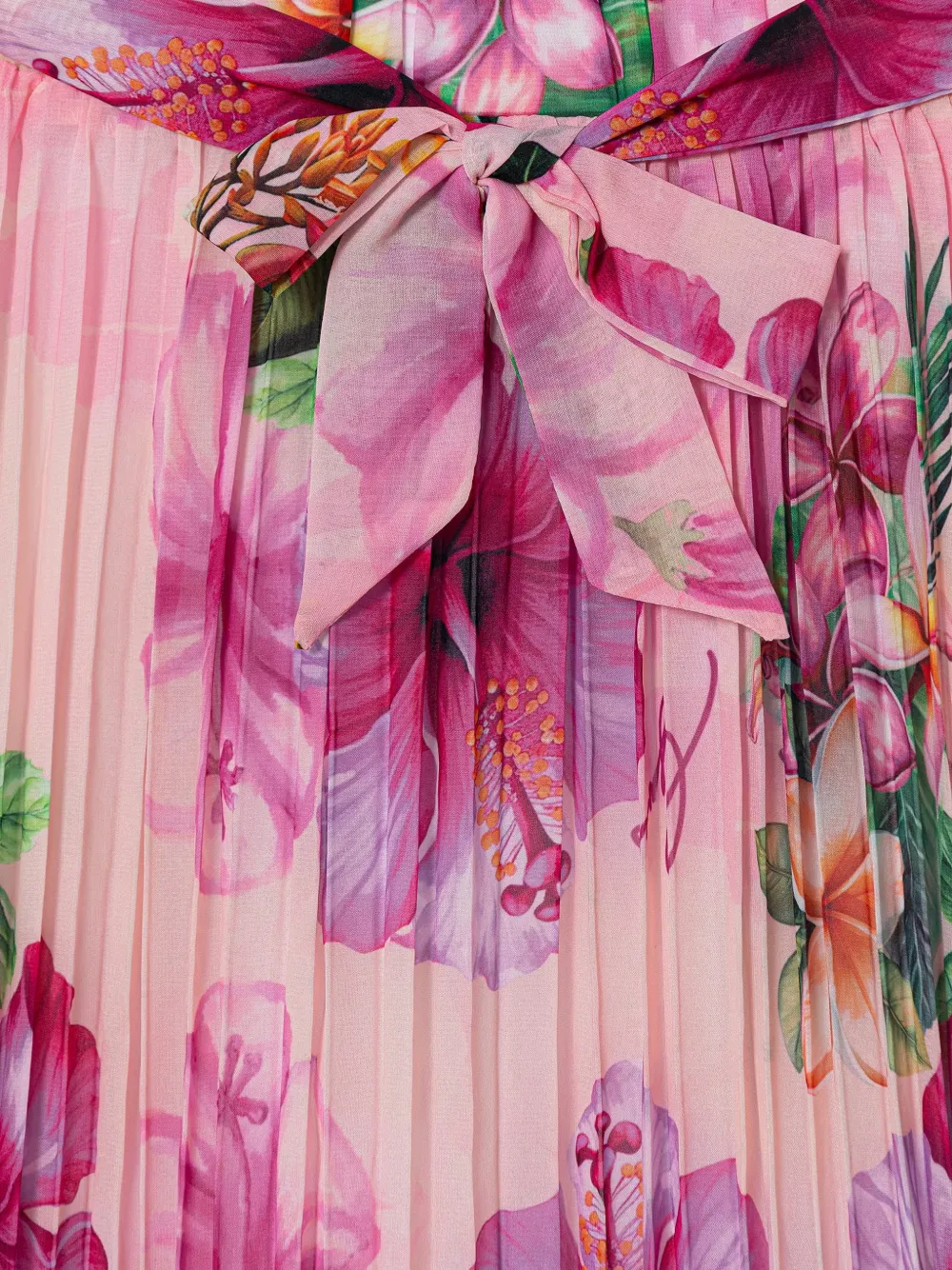 guess kids floral-print pleated skirt Roze