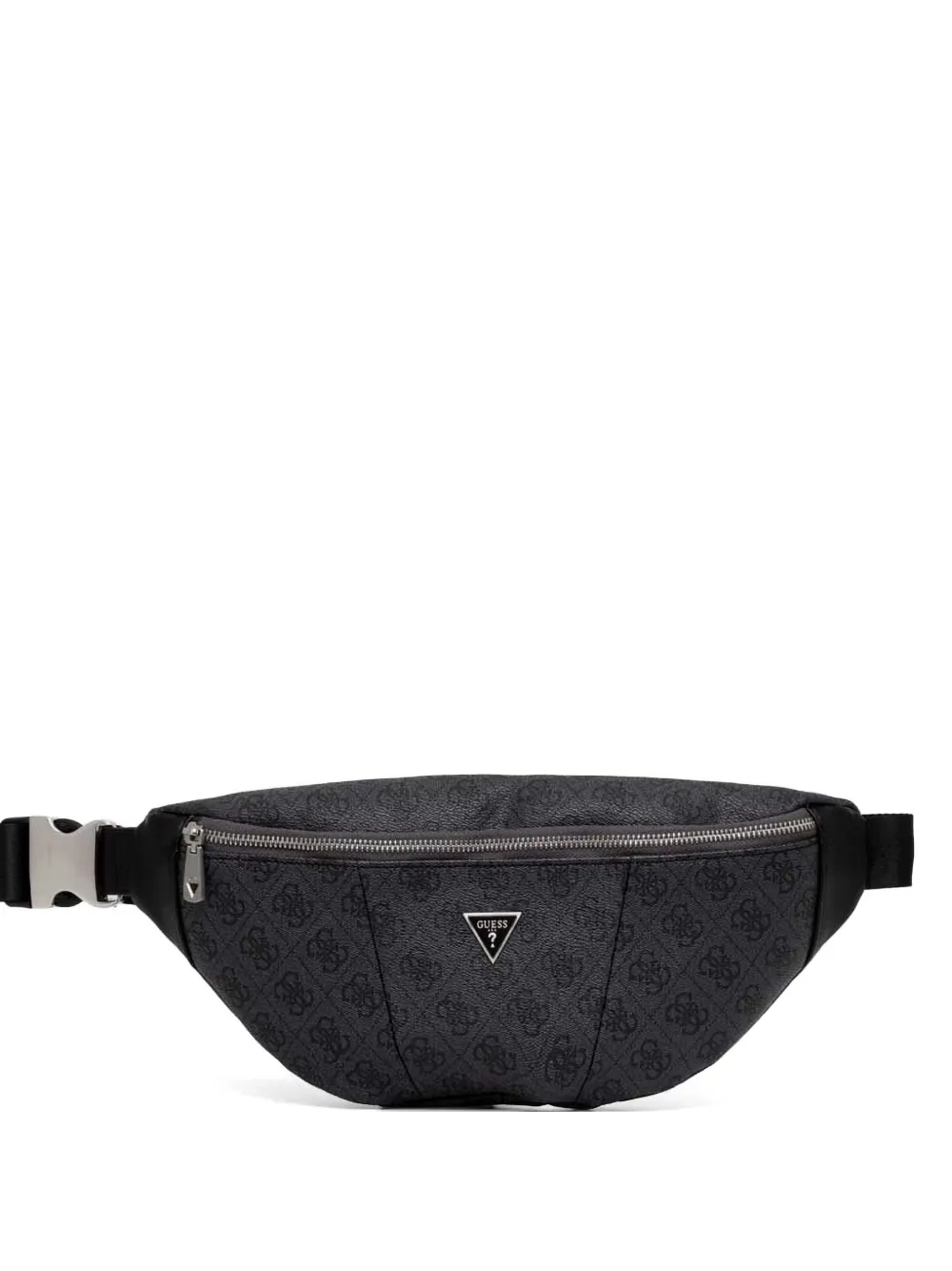 GUESS USA monogram-print logo-plaque belt bag - Schwarz