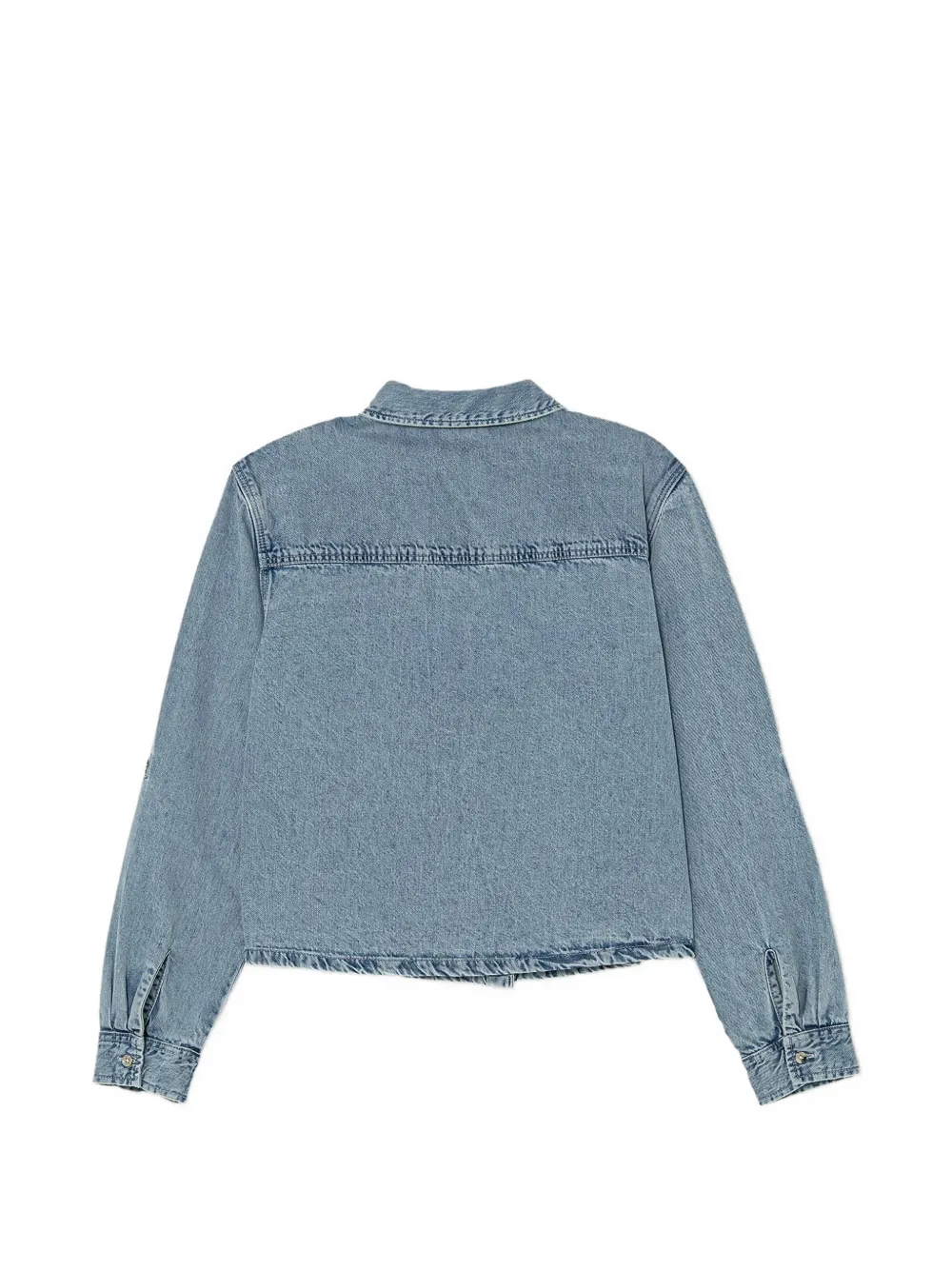 guess kids rhinestone-embellished denim shirt Blauw