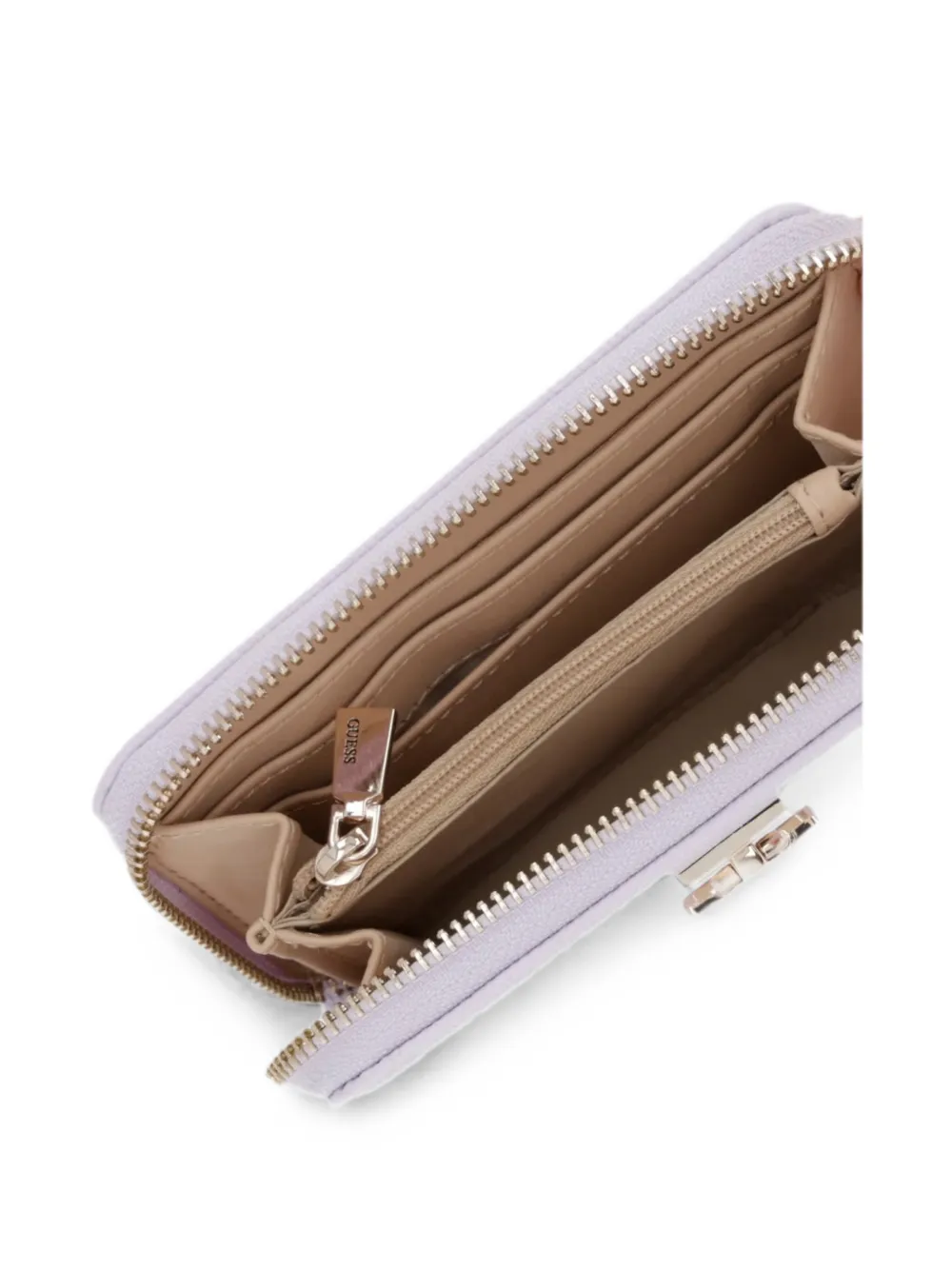 GUESS USA Patsie portemonnee met logoplakkaat en rits Paars