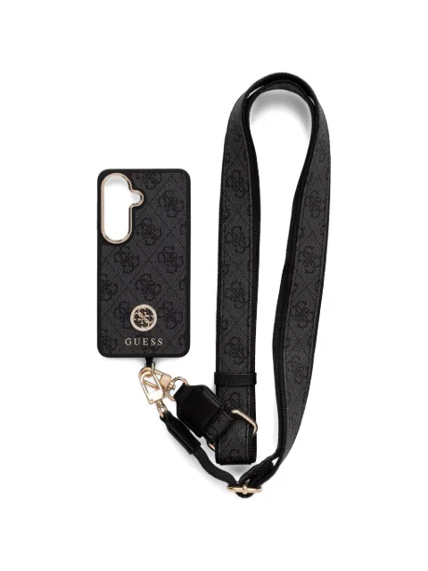 GUESS USA monogram-print logo-plaque phone case