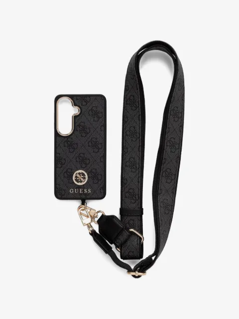GUESS USA monogram-print logo-plaque phone case