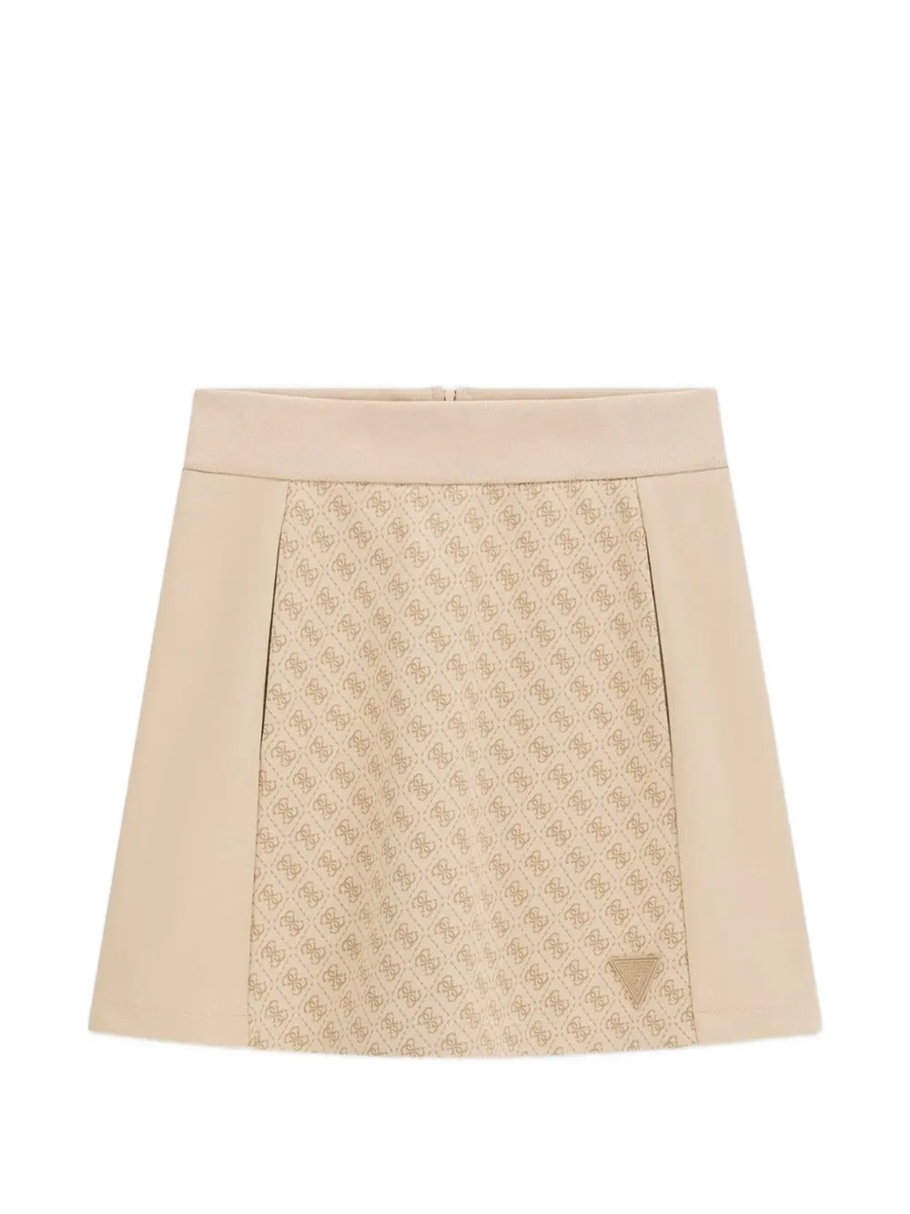 GUESS USA monogram-print panelled mini skirt - Nude