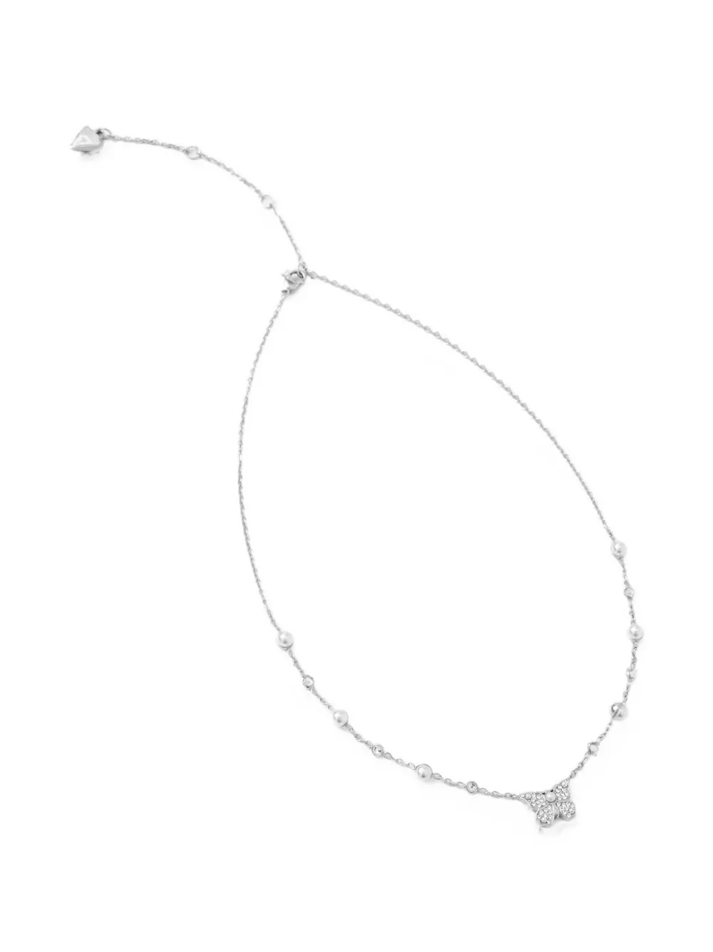 GUESS USA Butterfly faux-pearl necklace - Silber