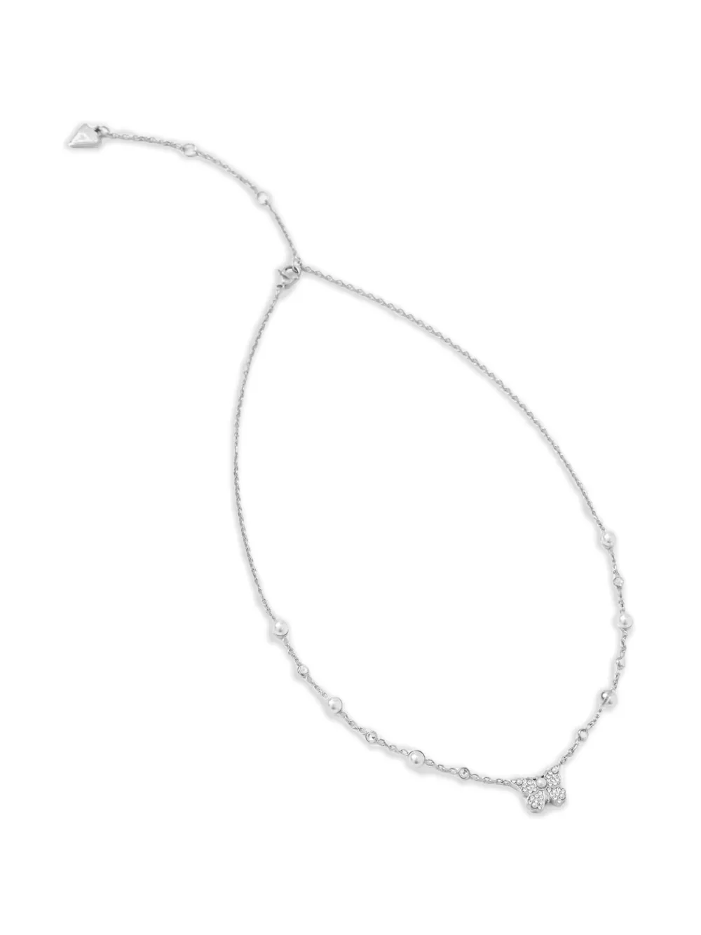 GUESS USA Butterfly faux-pearl necklace - Argento