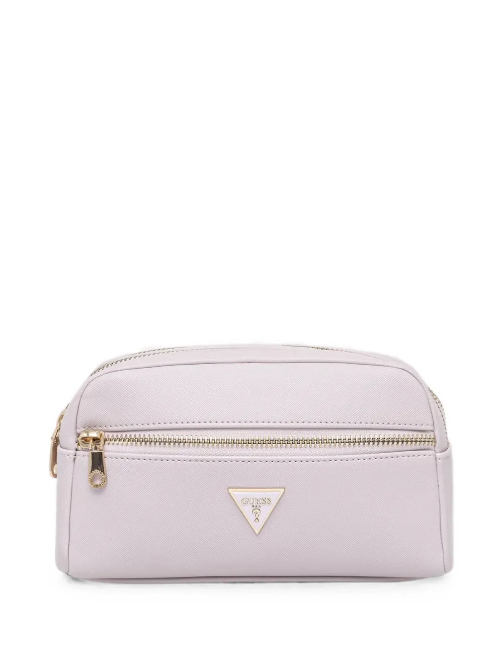 GUESS USA logo-plaque zip-around make up bag - Viola