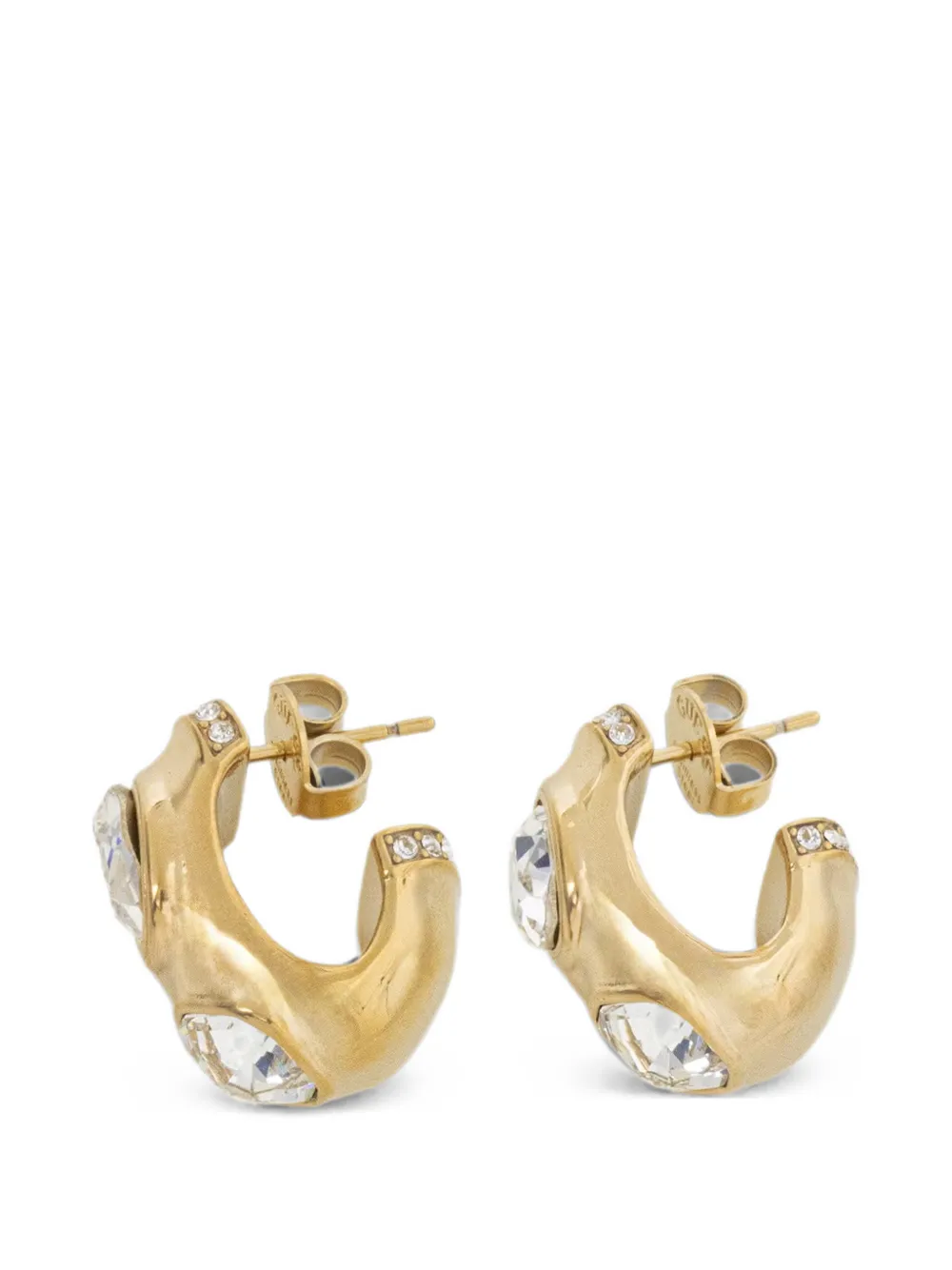 GUESS USA Mamounia crystal-embellished hoop earrings - Oro