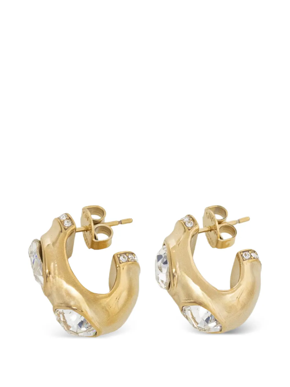 GUESS USA Mamounia crystal-embellished hoop earrings - Gold