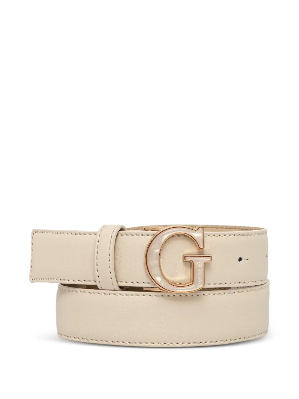 GUESS USA logo-plaque belt - Nude
