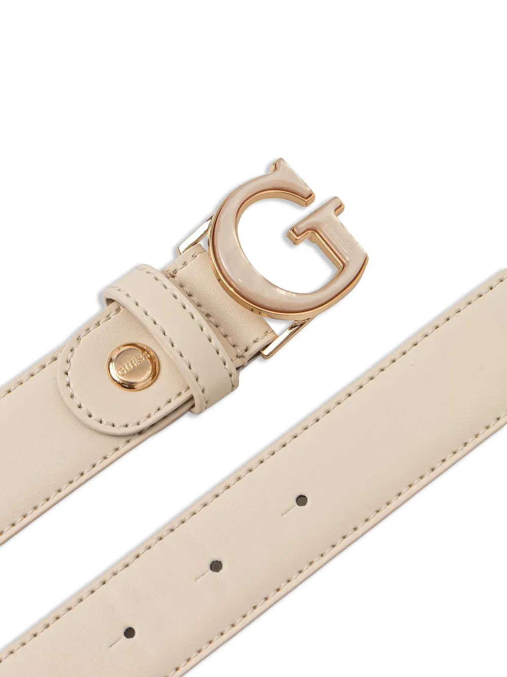 GUESS USA Riem met logoplakkaat Beige