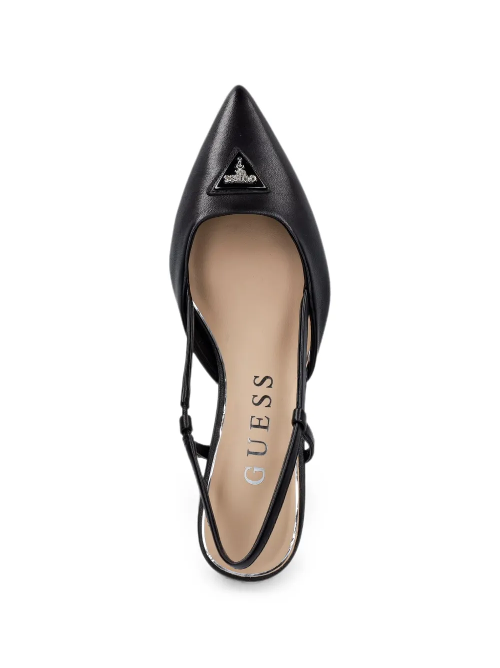 GUESS USA logo-plaque slingback pumps Zwart