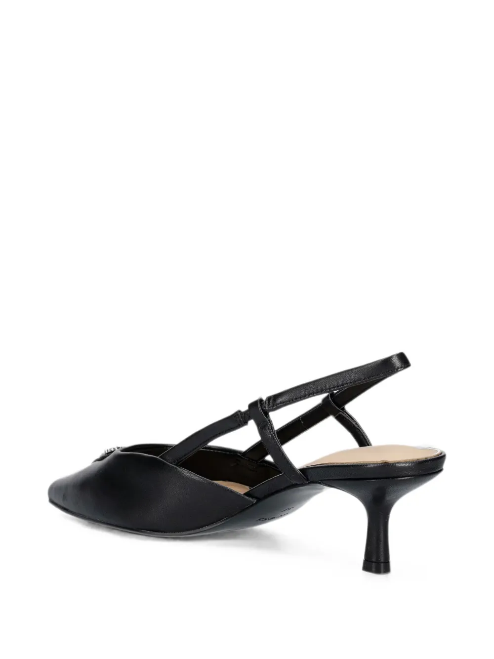 GUESS USA logo-plaque slingback pumps Zwart